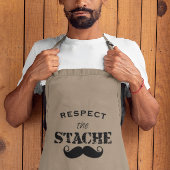 Respektieren Sie den Stache Mustache Retro Lange Schürze