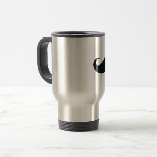 Respektieren Sie den Stache Schnurrbart Reisebecher (Vorderseite Links)