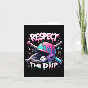 Respektieren Sie den Tropfen Baseball Ice Cream Tr Karte