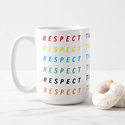 Respektieren Sie den Tropfen Karen lustige Teeny s Kaffeetasse (Mit Donut)