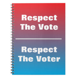 Respektieren Sie die Abstimmung und das Wählerbuch Notizblock