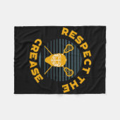 Respektieren Sie die Crease Lacrosse Goalie Fleecedecke (Vorderseite (Horizontal))