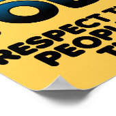 Respektieren Sie die dramatische Blase People Funn Poster (Ecke)