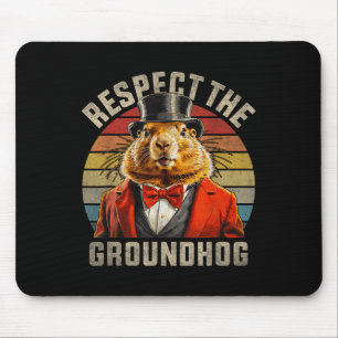 Respektieren Sie die Groundhog Ground Hog Retro Su Mousepad