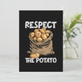 Respektieren Sie die Kartoffel Funny Root Pflanzka Save The Date (Stehend Vorderseite)