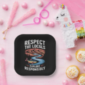 Respektieren Sie die lokalen Fische Ozean retten d Pappteller (Party)