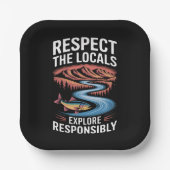 Respektieren Sie die lokalen Fische Ozean retten d Pappteller (Vorderseite)