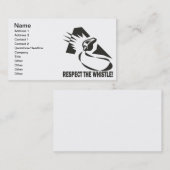 Respektieren Sie die Pfeife Visitenkarte (Vorne/Hinten)