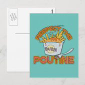 Respektieren Sie die Poutine Food Postkarte (Vorne/Hinten)