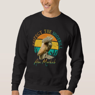 Respektieren Sie die Shoebill Stork Art Abu Markub Sweatshirt