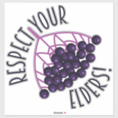 Respektieren Sie Ihre Ältesten Funny Elderberry Fo Aufkleber (Blatt)