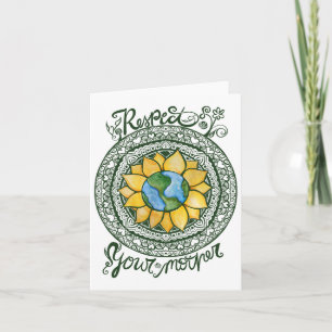 Respektieren Sie Ihre Mutter Erde Tag Mandala Karte