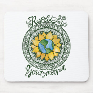 Respektieren Sie Ihre Mutter Erde Tag Mandala Mousepad