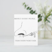Respektieren Sie Kurze Menschen - schneiden Sie Ih Postkarte (Stehend Vorderseite)