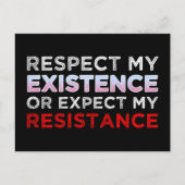 Respektieren Sie meine Existenz oder erwarten Sie Postkarte (Vorderseite)