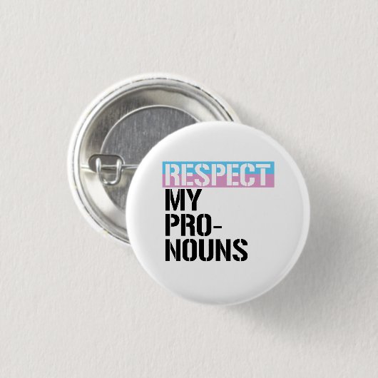 Respektieren Sie meine Pronomen Button (Vorne & Hinten)