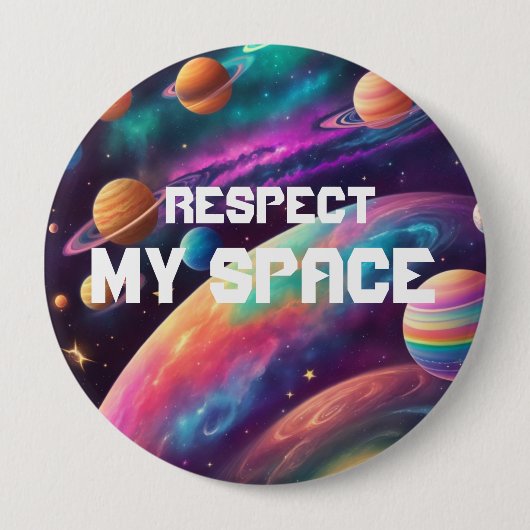 Respektieren Sie meinen Raum farbig Button (Vorderseite)