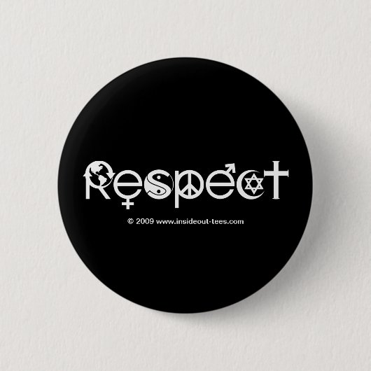 Respektieren Sie Mutter Erde - Recycle retten den Button (Vorderseite)