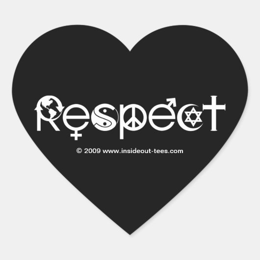 Respektieren Sie Mutter Erde - Recycle retten den Herz-Aufkleber (Vorderseite)