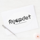 Respektieren Sie Mutter Erde - Recycle retten den  Ovaler Aufkleber (Umschlag)