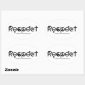 Respektieren Sie Mutter Erde - Recycle retten den  Ovaler Aufkleber (Blatt)