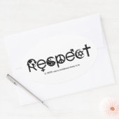 Respektieren Sie Mutter Erde - Recycle retten den Ovaler Aufkleber (Umschlag)