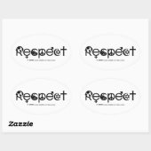 Respektieren Sie Mutter Erde - Recycle retten den Ovaler Aufkleber (Blatt)