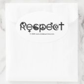 Respektieren Sie Mutter Erde - Recycle retten den Ovaler Aufkleber (Tasche)