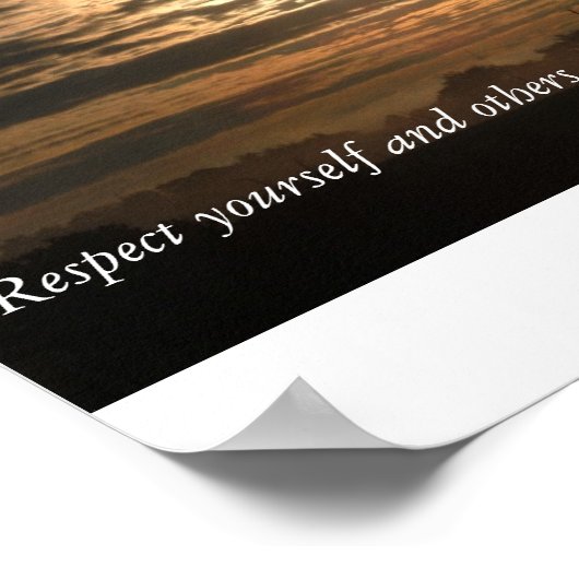 Respektieren Sie sich und andere werden respektier Poster (Ecke)