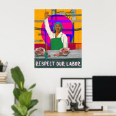 Respektieren Sie unser Arbeitspenster Poster (Heimbüro)