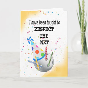 Respektiert das Netz Pickleball Karte