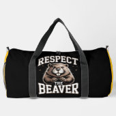 Respektiert den Biber Duffle Bag (Rückseite)