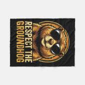 Respektiert den Murmeltiertag 2026 Fleecedecke (Vorderseite (Horizontal))