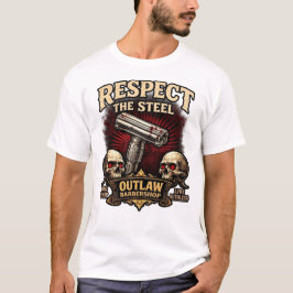 Respektiert den Stahl – Double Edge Rasierer Desig T-Shirt