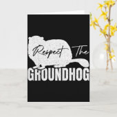 Respektiert den Waldmurmeltier-Grundhunden Karte (Gelbe Blume)