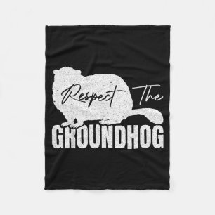 Respektiert den Waldmurmeltier-Grundmurmeltier-Tie Fleecedecke