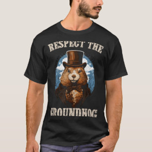 Respektiert den Waldmurmeltiertag lustig T-Shirt