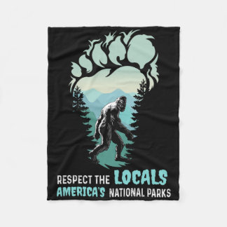 Respektiert die Einheimischen Bigfoot Sasquatch Am Fleecedecke
