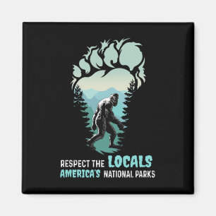 Respektiert die Einheimischen Bigfoot Sasquatch Am Magnet