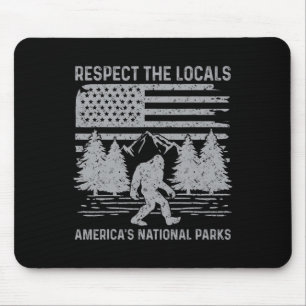 Respektiert die Einheimischen Bigfoot-Shirt Nation Mousepad