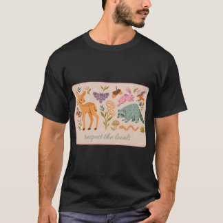 Respektiert die Einheimischen retro lustig T-Shirt