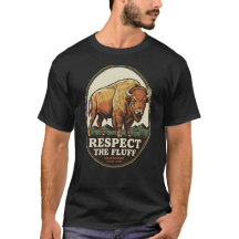 Respektiert die Flauschigkeit Vintage Bison Büffel