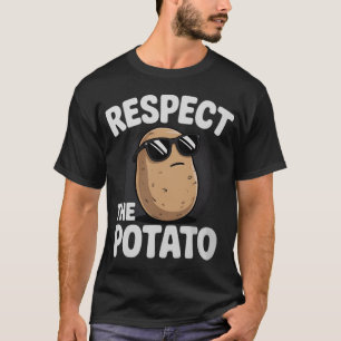 Respektiert die Kartoffel für Jungen Männer Lustig T-Shirt