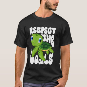 Respektiert Einheimische Meeresschildkröten Tag de T-Shirt