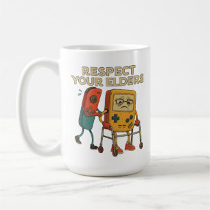 Respektiert eure Älteren Retro-Gaming Lustiger Gam Kaffeetasse