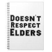 Respektiert kein Notebook für ältere Menschen Notizblock (Vorderseite)