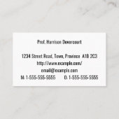 Respektierte, humane und Berufliche Visitenkarte (Rückseite)