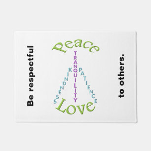 Respektierter Frieden Liebe Freundlichkeit Doormat Fußmatte