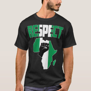 Respektierung Nigerias mit nigerianischer Flagge i T-Shirt