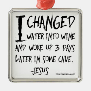 Respektlose und unglaublich witzig atheistische silbernes ornament